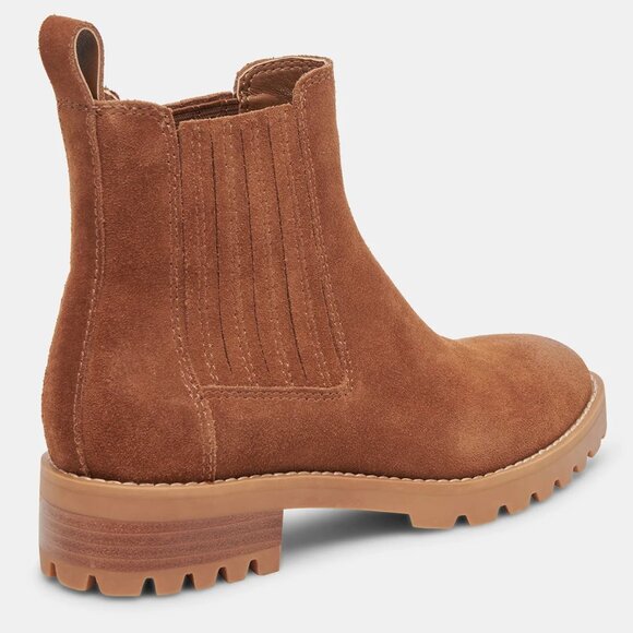 NEW DOLCE VITA Suede Fraya H2o Booties brown for women 563tn - Picture 3 of 9